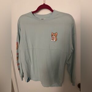 Fueled by Boba Light Blue Long Sleeve Shirt Size Small
